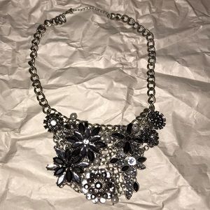 Dark grey metallic necklace